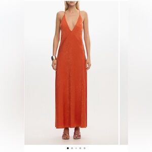 Chic Backless Orange Dress